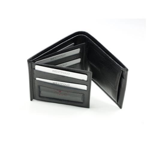 Мъжки кожен портфейл черен 504/1-5