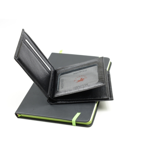 Мъжки кожен портфейл черен 08