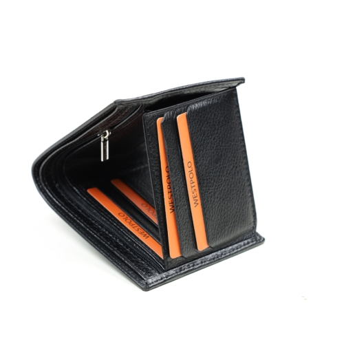 Мъжки кожен портфейл черен 56/1-5