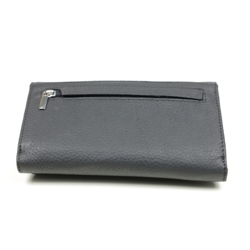 Дамски кожен портфейл черен 488