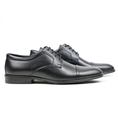 Мъжки елегантни обувки от естествена кожа черни 2139