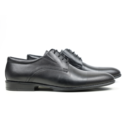 Мъжки елегантни обувки от естествена кожа черни 2123