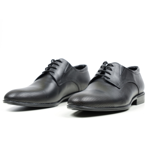 Мъжки елегантни обувки от естествена кожа черни 2123