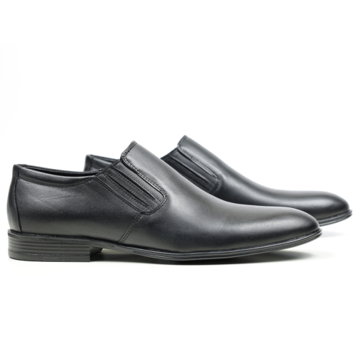 Мъжки елегантни обувки от естествена кожа черни 2079