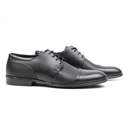 Мъжки елегантни обувки от естествена кожа черни 2067