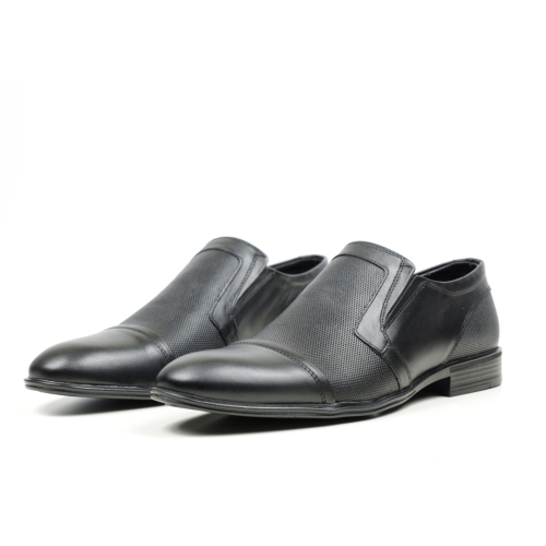 Мъжки елегантни обувки от естествена кожа черни 2088