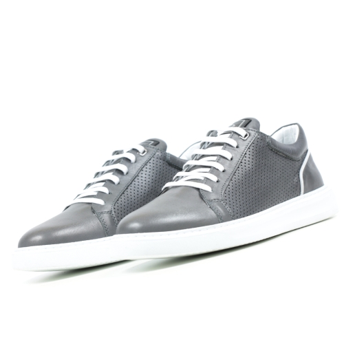 Мъжки спортни обувки от естествена кожа сиви C11703