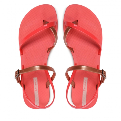 Дамски сандали гумени в червено и злато 82842/24749 Ipanema