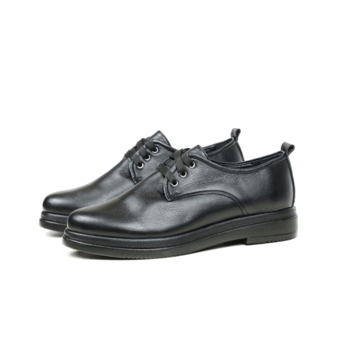 Дамски ежедневни обувки от естествена кожа черни 10-101-01