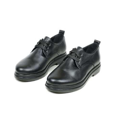 Дамски ежедневни обувки от естествена кожа черни 10-101-01