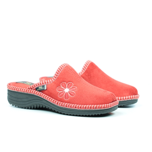 Дамски домашни пантофи червени 670