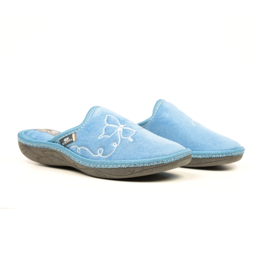 Дамски домашни пантофи светло сини 2103