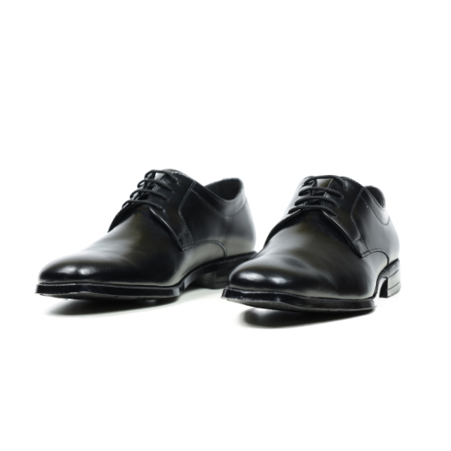 Мъжки елегантни обувки от естествена кожа черни 2630 Baerchi