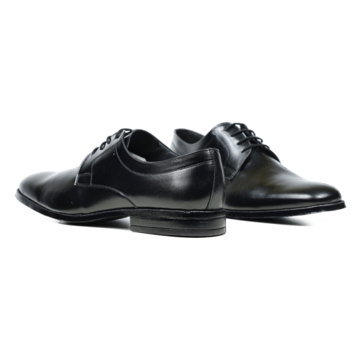 Мъжки елегантни обувки от естествена кожа черни 2630 Baerchi