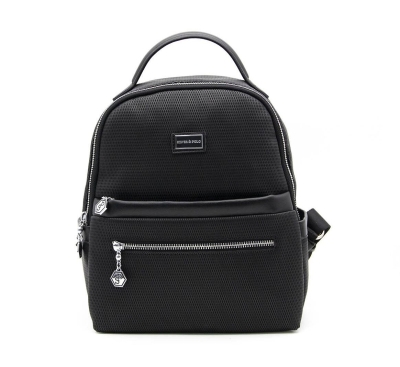 Дамска раница черна 1061 M86 Petek Silver&Polo
