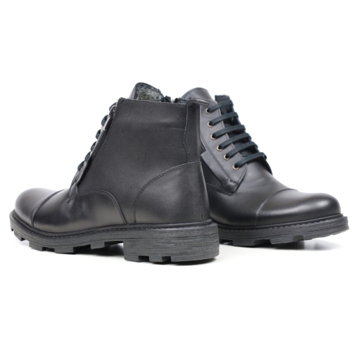 Мъжки ежедневни боти от естествена кожа черни 1244