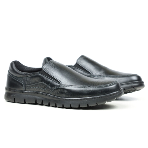 Мъжки ежедневни обувки от естествена кожа черни 5317 Baerchi