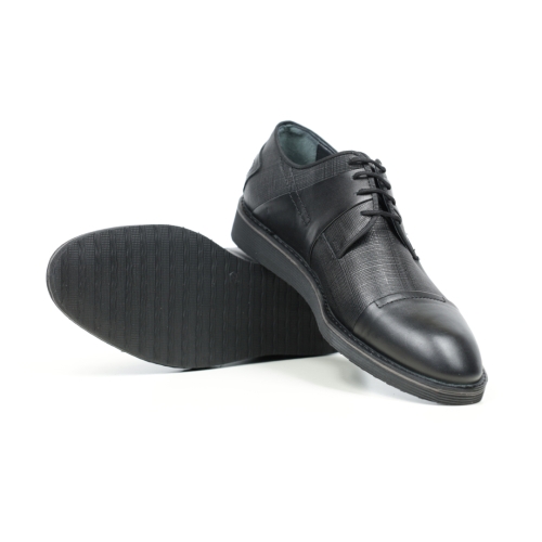 Мъжки ежедневни обувки от естествена кожа черни 1304