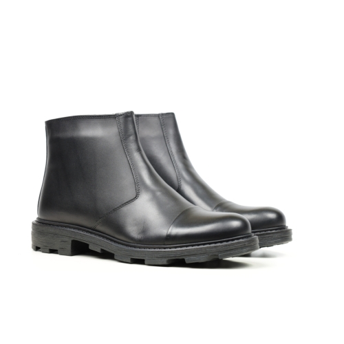 Мъжки ежедневни боти от естествена кожа черни 1198