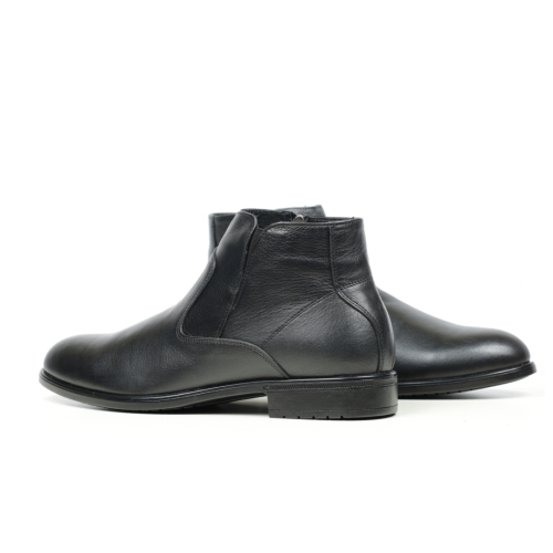 Мъжки елегантни боти от естествена кожа черни 12