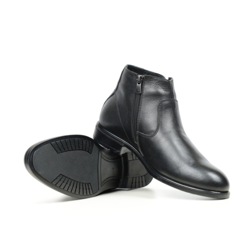 Мъжки елегантни боти от естествена кожа черни 12