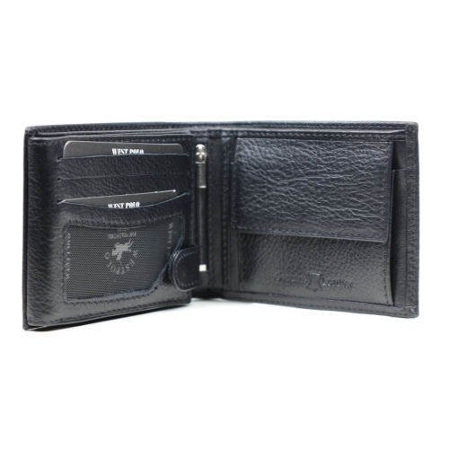 Мъжки кожен портфейл черен 63