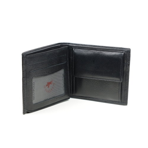 Мъжки кожен портфейл черен 32