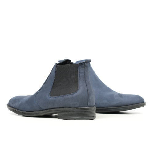 Мъжки елегантни боти от естествен набук тъмно сини 032