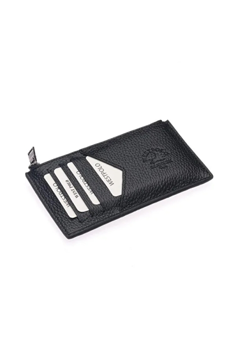 Дамски кожен визитник черен 1312