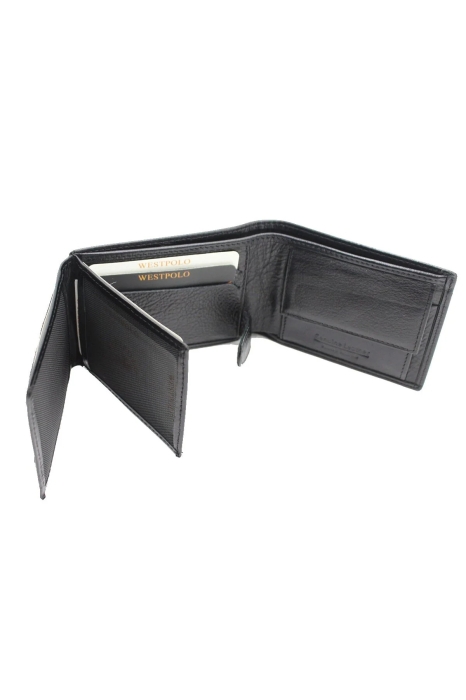 Мъжки кожен портфейл черен 64