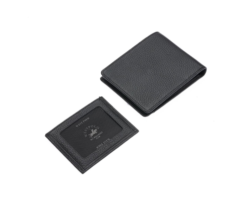 Мъжки кожен портфейл черен 1619