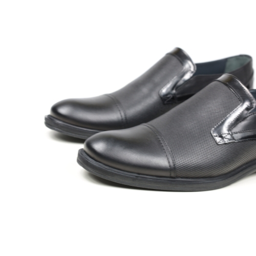 Мъжки елегантни обувки от естествена кожа черни 1402