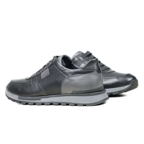 Мъжки спортни обувки от естествена кожа черни 1454