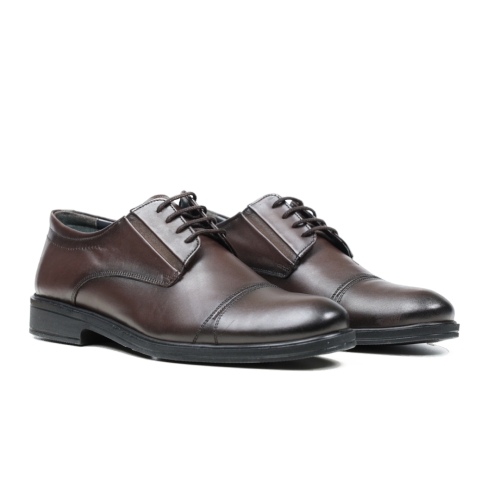 Мъжки елегантни обувки от естествена кожа кафяви 2055