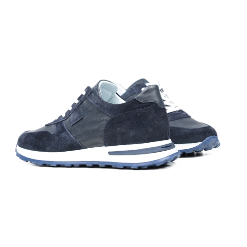 Мъжки спортни обувки от естествена кожа сини 1454