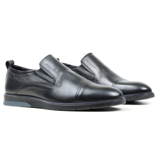 Мъжки ежедневни обувки от естествена кожа черни 701