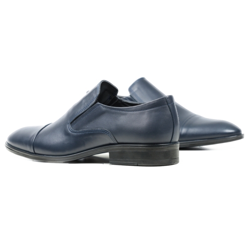 Мъжки елегантни обувки от естествена кожа тъмно сини 87