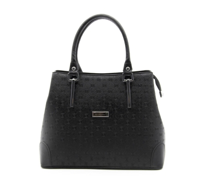 Дамска елегантна чанта черна 667 M158 Fashion Silver&Polo