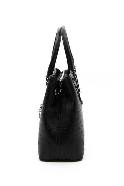 Дамска елегантна чанта черна 667 M158 Fashion Silver&Polo