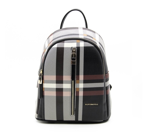 Дамска раница в тъмно синьо бяло и червено 901 M131 Ekose  Silver&Polo