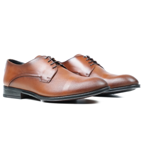 Мъжки елегантни обувки от естествена кожа кафяви 1202 Baerchi