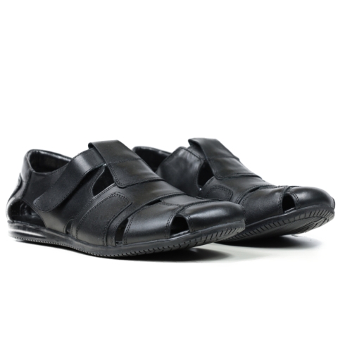 Мъжки ежедневни сандали от естествена кожа черни 7605