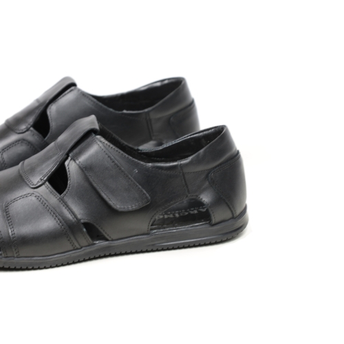 Мъжки ежедневни сандали от естествена кожа черни 7605