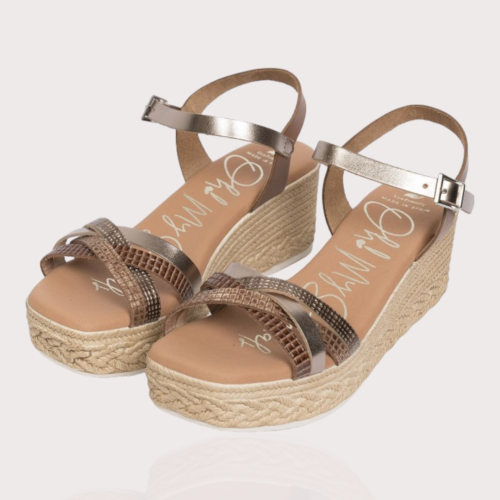 Дамски ежедневни сандали от естествена кожа кафяви 5218 Oh my sandals