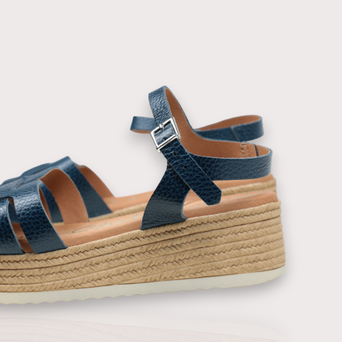 Дамски ежедневни сандали от естествена кожа в синьо 5209 Oh my sandals