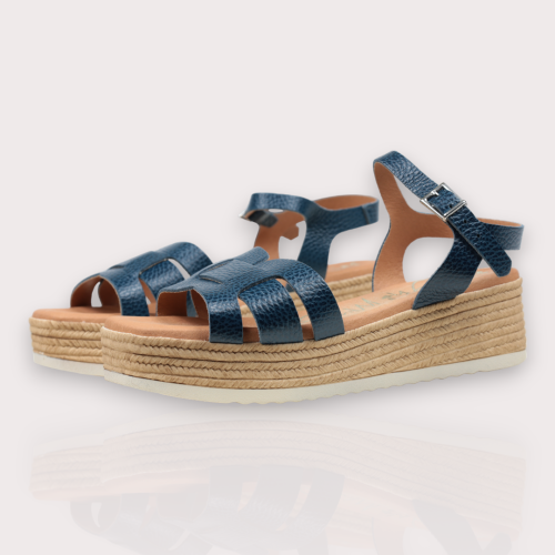 Дамски ежедневни сандали от естествена кожа в синьо 5209 Oh my sandals