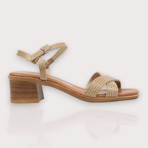 Дамски ежедневни сандали от естествена кожа бежови 5173 Oh my sandals