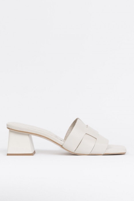 Дамски ежедневни чехли от естествена кожа бежови 5256 Oh my sandals