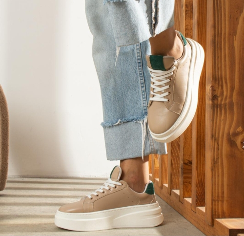 Дамски кецове тауп 031