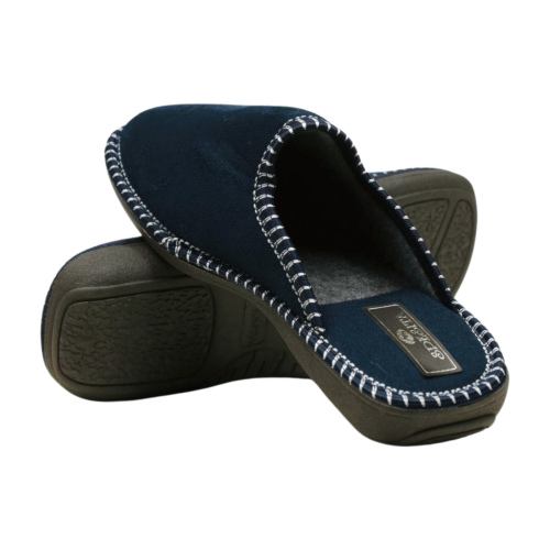 Дамски домашни пантофи тъмно сини 17-172